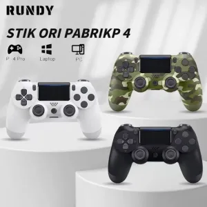 RUNDY Stik Controller LED Bar New untuk PS4 Pro Laptop PC dengan Kotak Garansi Kualitas Terjamin Joystick Gamepad